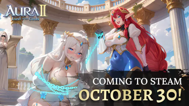 Key visual for “AURA 2: Lust of the Gods Launches October 30 on Steam”