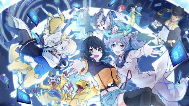 Key visual for “Digimon Alysion Mobile Card Game Pre-registration Opens”