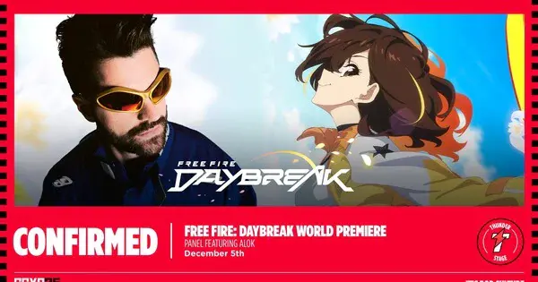 Key visual for “Free Fire Daybreak Anime World Premiere at CCXP on December 5”