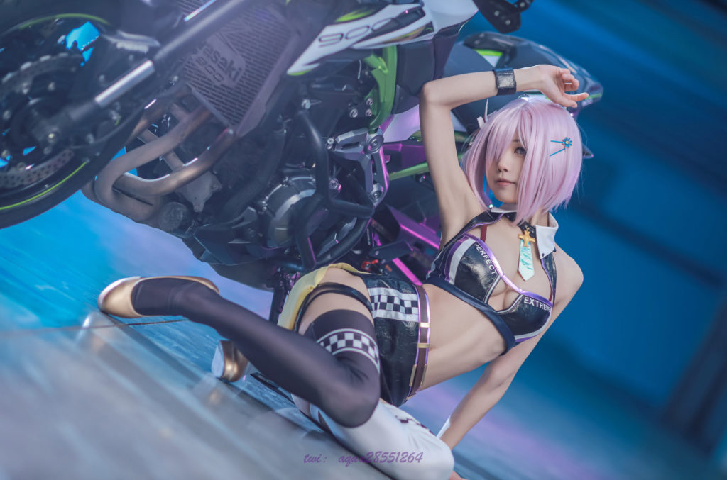 Race Queen MashuKyrielite Motorcycle Cosplay by Aqua 23 scaled 1