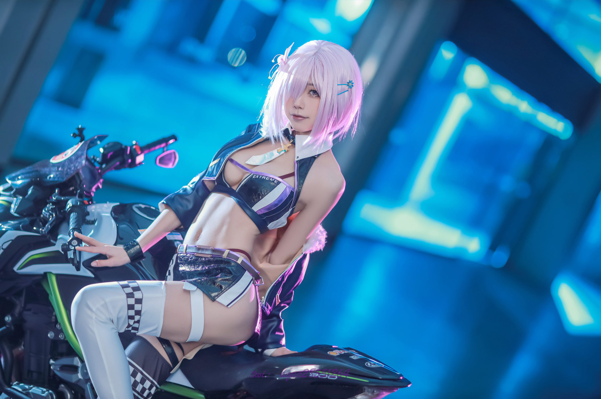 Race Queen MashuKyrielite Motorcycle Cosplay by Aqua 5 scaled 1