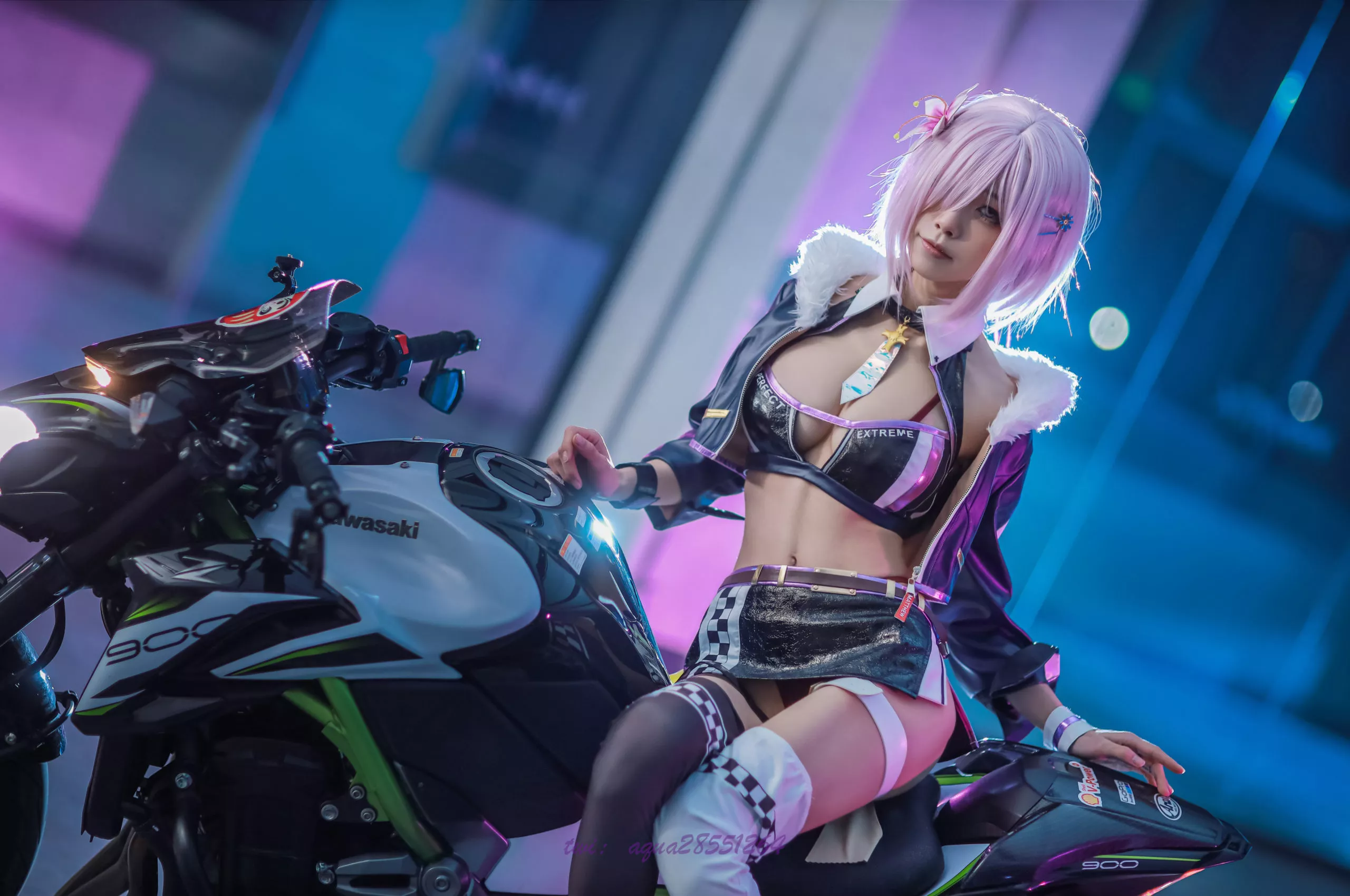 Race Queen MashuKyrielite Motorcycle Cosplay by Aqua 14 scaled 1