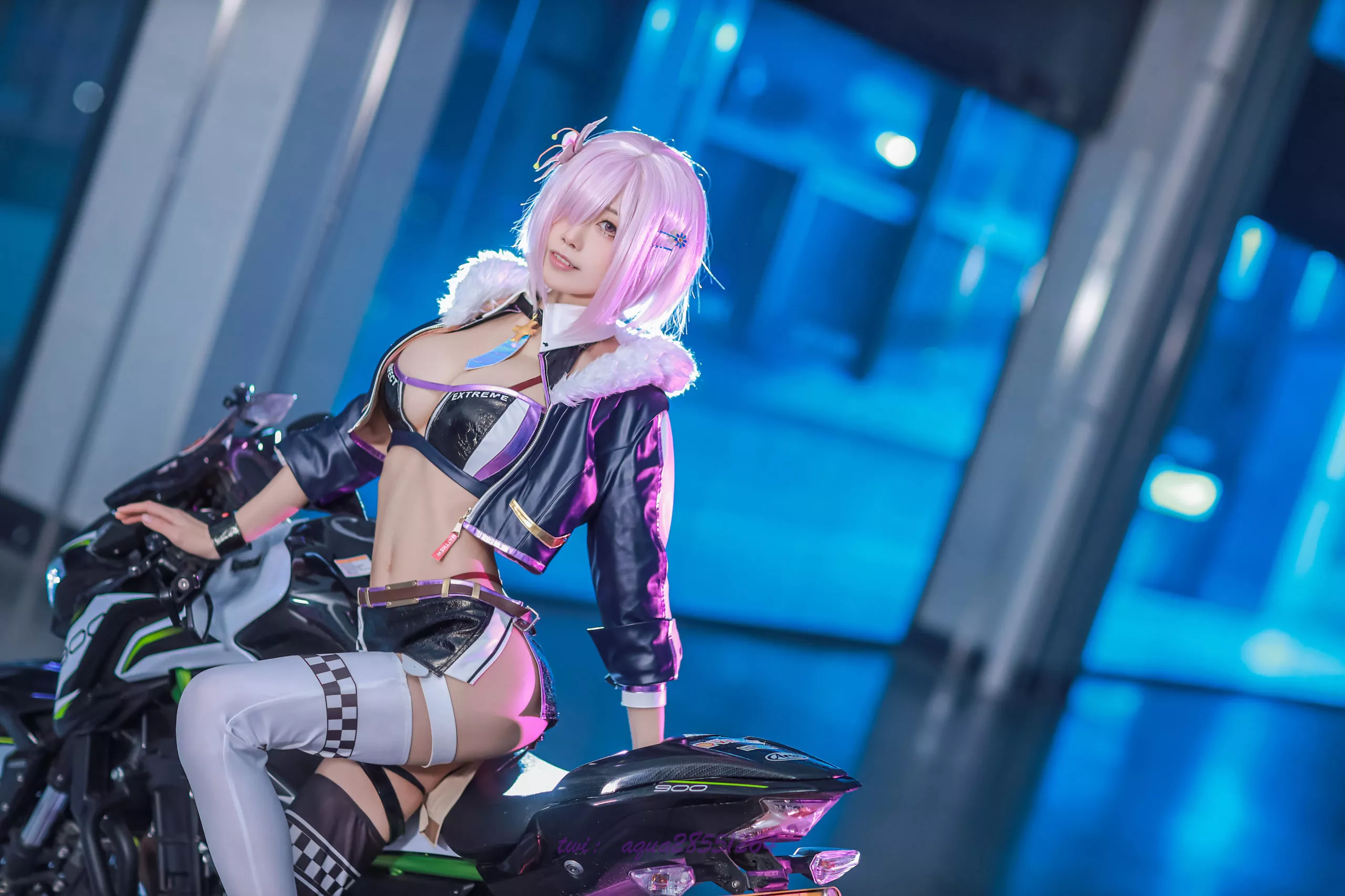 Race Queen MashuKyrielite Motorcycle Cosplay by Aqua 22 scaled 1