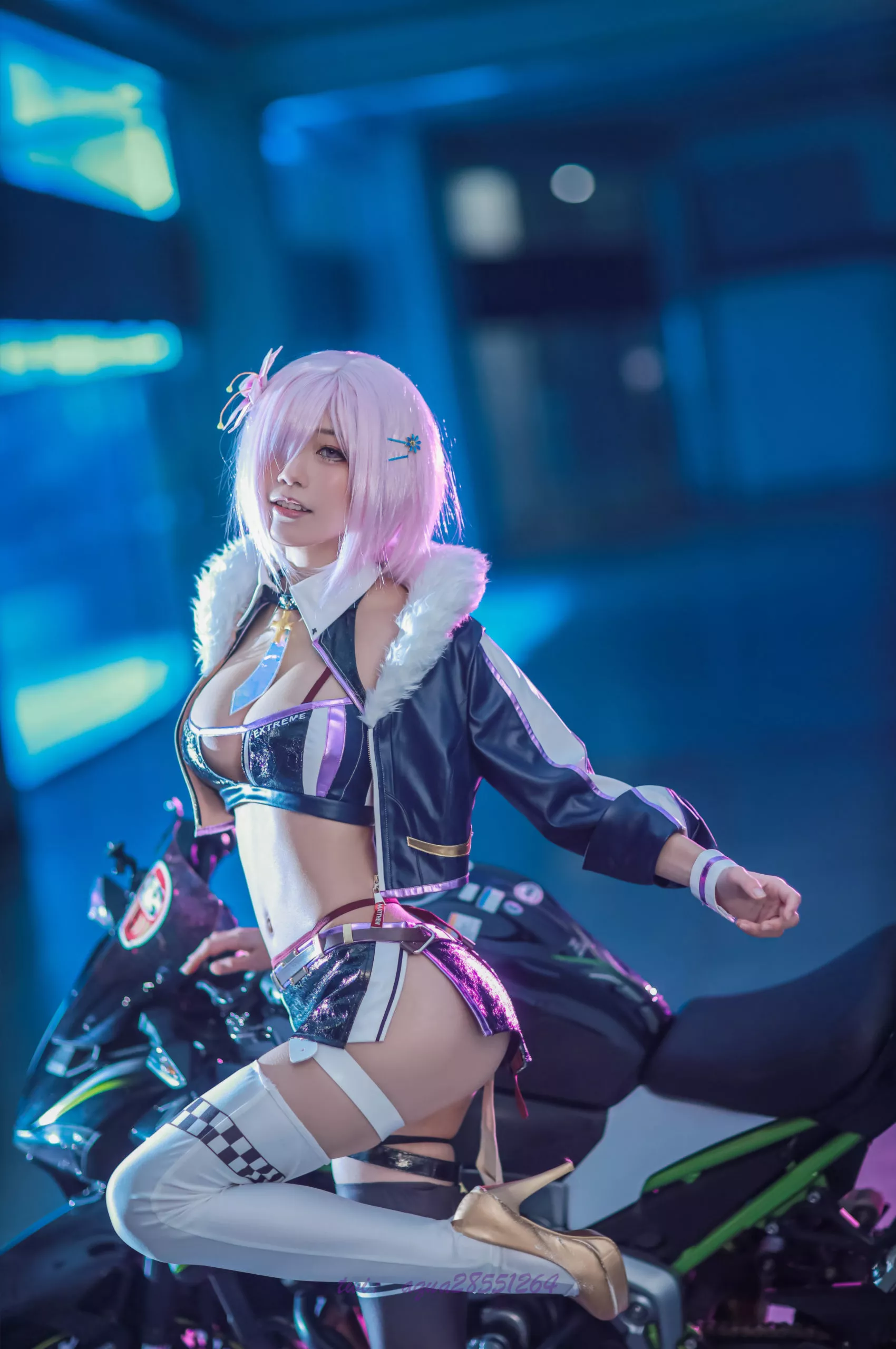 Race Queen MashuKyrielite Motorcycle Cosplay by Aqua 3 scaled 1